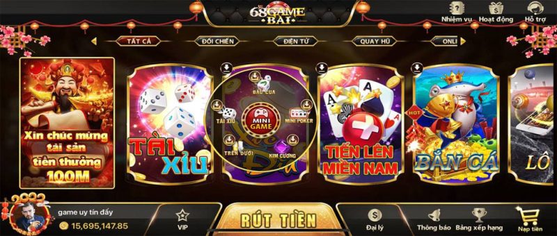 Sản phẩm game đổi thưởng đa dạng, độc đáo