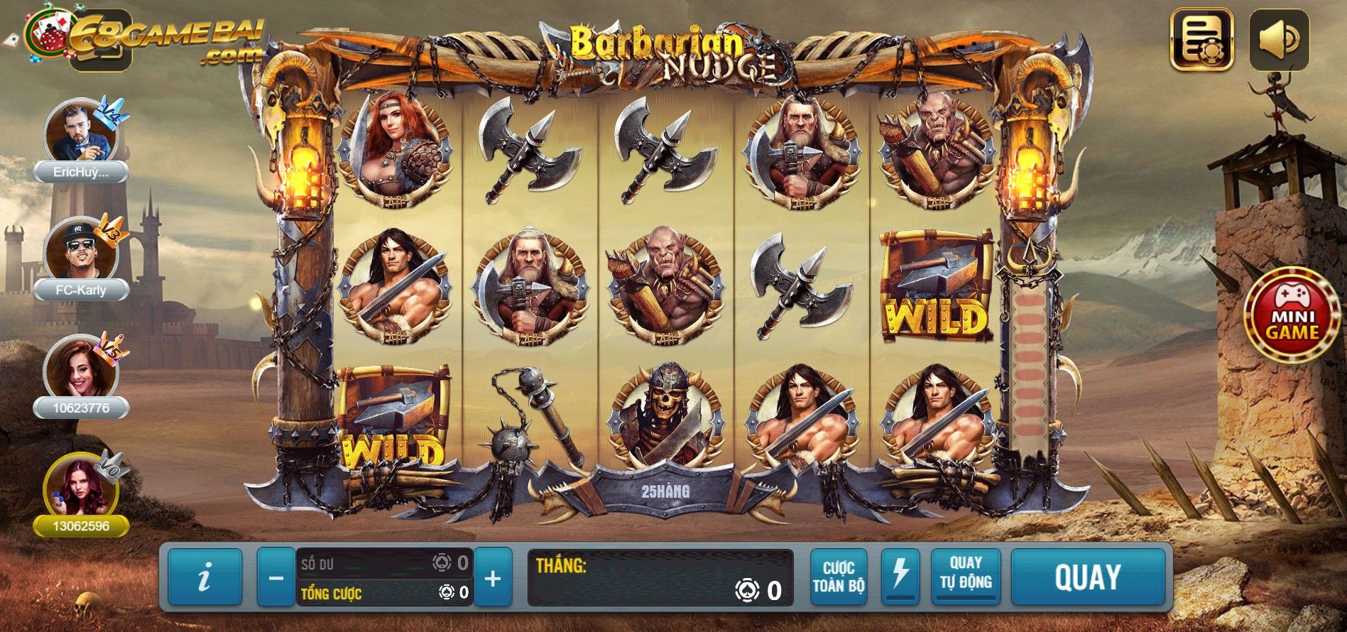 Barbarian nudge 68gamebai - Game nổ hũ hấp dẫn hàng đầu
