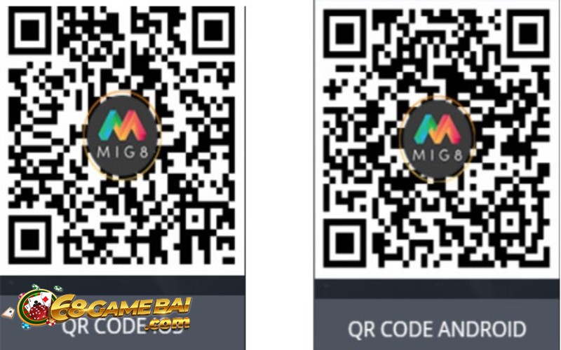 Hai mã QR CODE để tải app Mig8 về điện thoại