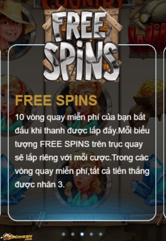 Biểu tượng Free Spin mang đến 10 vòng quay miễn phí cho người chơi