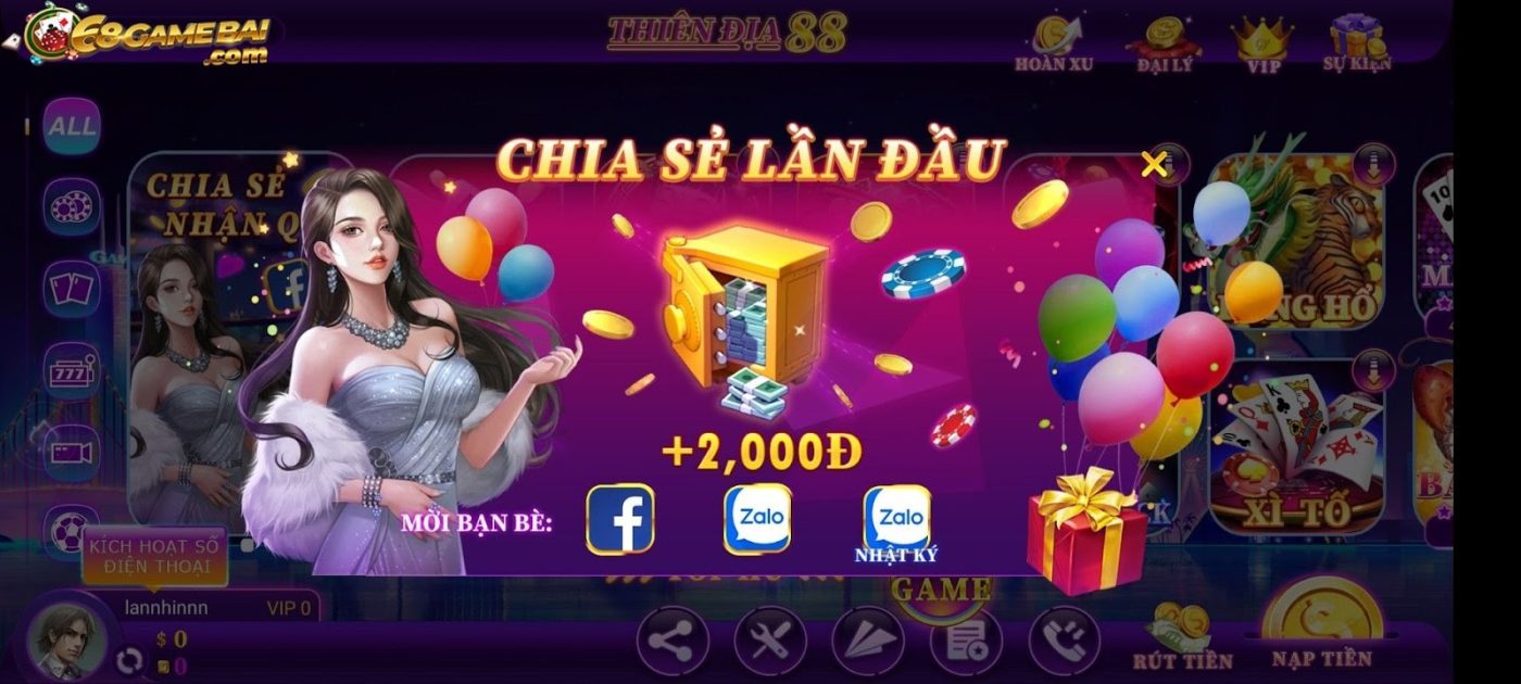 Giao diện Thiendia88 nổi bật