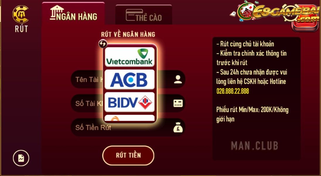 Cổng game hỗ trợ giao dịch nạp - rút tiền siêu nhanh và an toàn