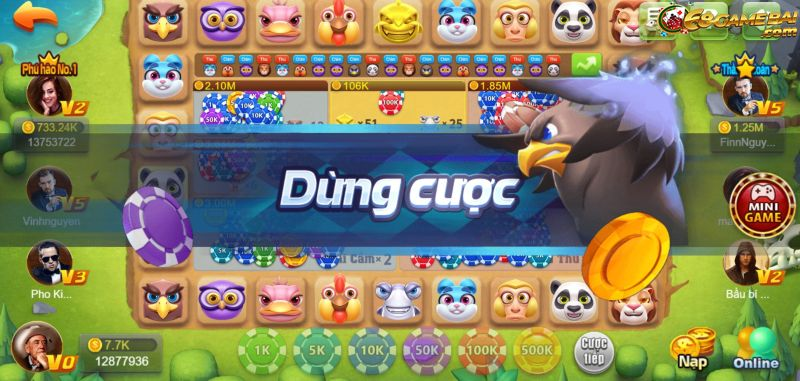 Phi cầm tẩu thú tại 68gamebai – Hướng dẫn cách chơi luôn thắng