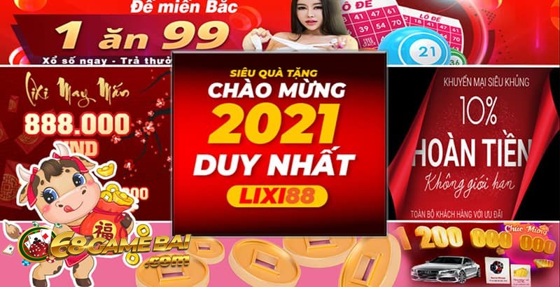 Hàng ngàn siêu quà tặng hấp dẫn cho các cược thủ tại Lixi88