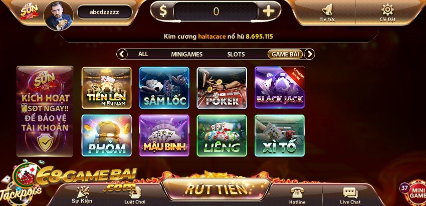 Sunwin quy tụ những tựa game bài đáng thử sức