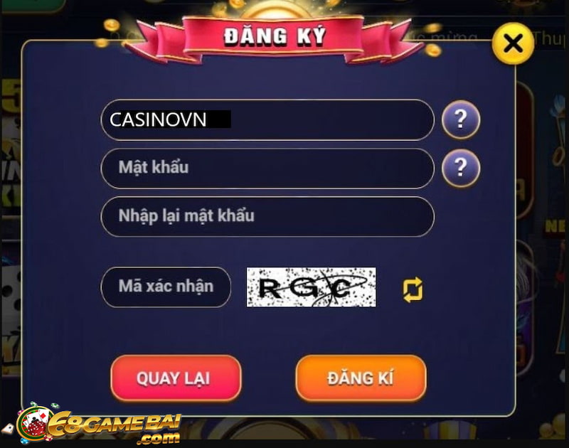 Đăng ký vào cổng game Bomtan Win