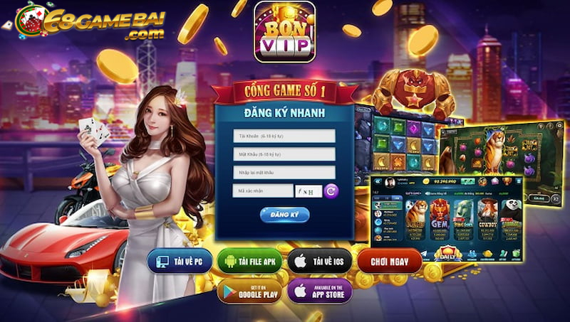 Đăng ký vào cổng game Bonvip