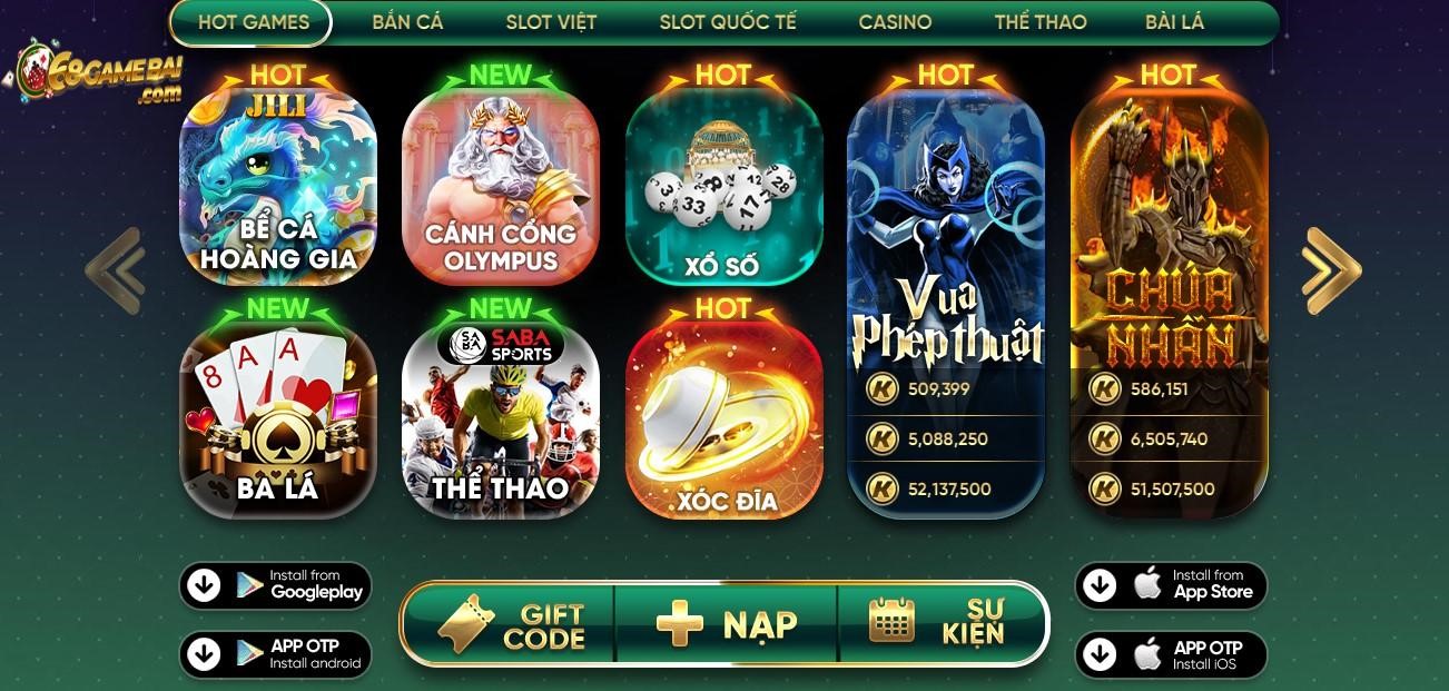 Các sản phẩm cá cược tại cổng game King3 Fun