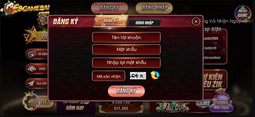 Hướng dẫn đăng ký tài khoản Zik Club