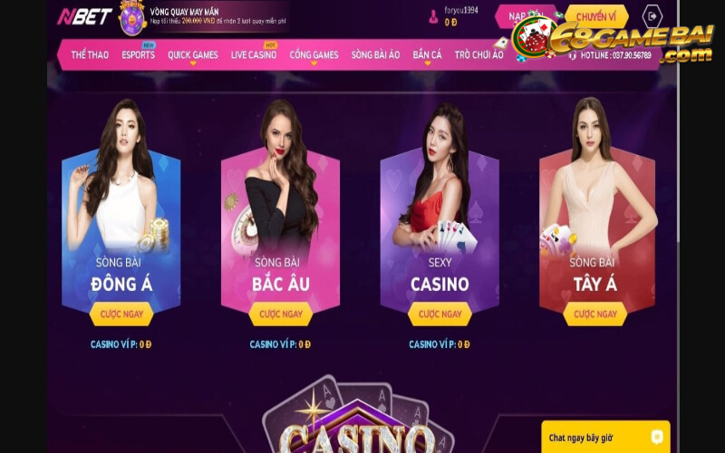 Trải nghiệm Live Casino NBET để rinh nhiều phần thưởng