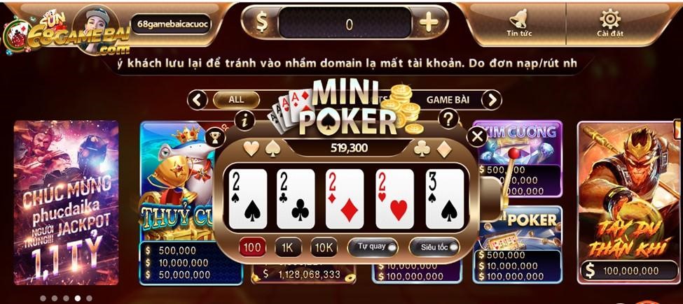 Sản phẩm cá cược tại cổng game Sun86