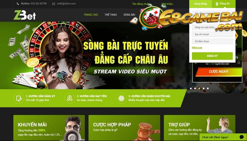 Trải nghiệm trò chơi sòng bài trực tuyến cực hot tại Zbet 