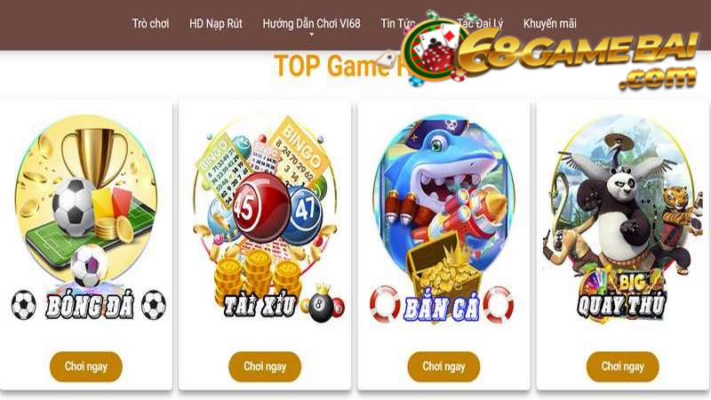 Kho game đồ sộ tại nhà cái Vi68