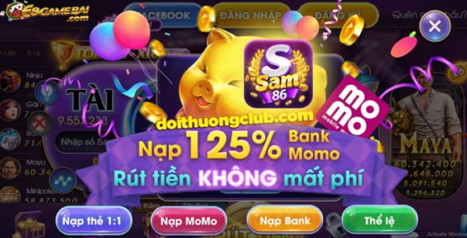 Sam86 triển khai rất nhiều chương trình khuyến mãi khủng cho người chơi tham gia 