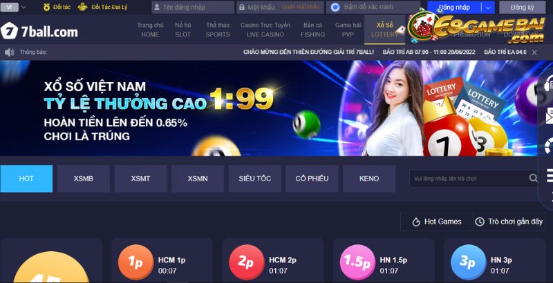 Giá trị phần thưởng vô cùng hấp dẫn thông qua kho game tại 7ball