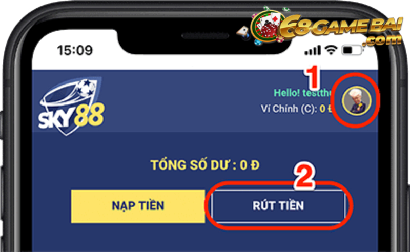 Rút tiền Sky88