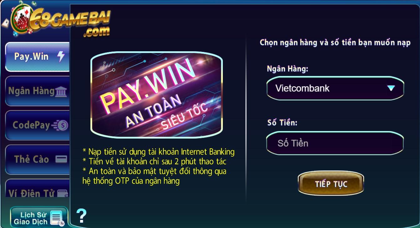 Nạp tiền 789Club qua Pay.Win