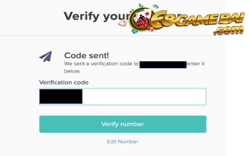 Điền mã xác nhận vào ô Verify Code