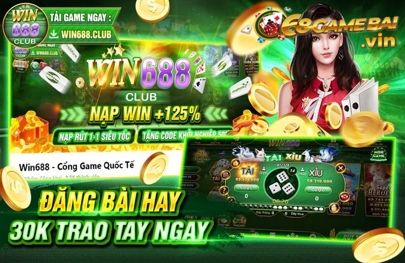 Hệ thống ưu đãi Win688 phong phú, đa dạng