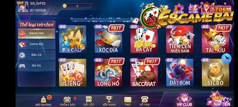 Game bài đổi thưởng đa dạng thể loại