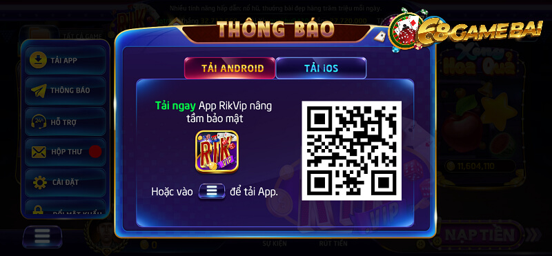 Tải ngay ứng dụng để có thể chơi game mọi lúc mọi nơi